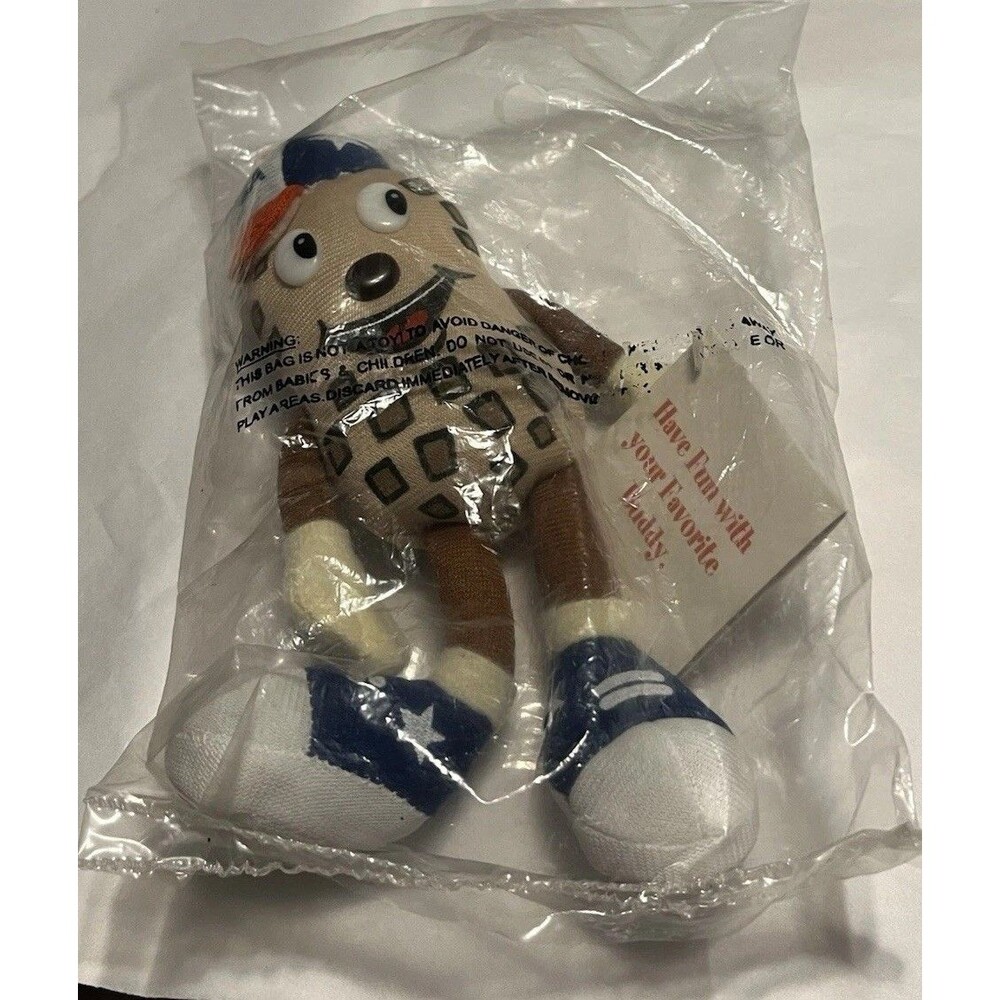 VTG Buddy McNutty Plush Peanut Doll Promotional Mascot Poseable 7" NIP Sealed